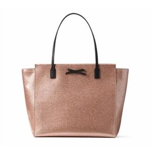 Kate Spade Mavis Street Taden Rose Glitter Tote